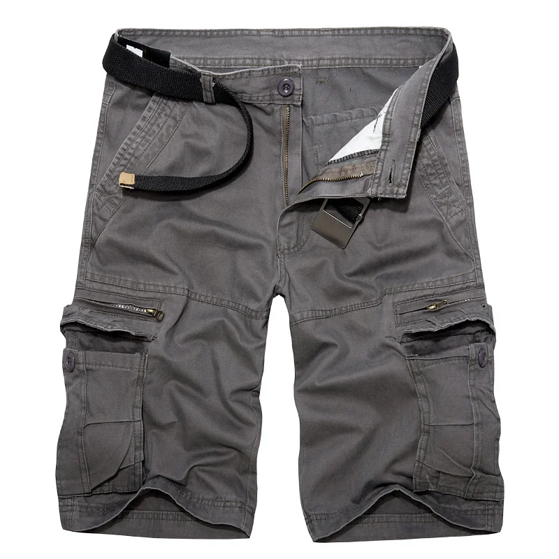 

Men's Work Shorts Summer Knee-Length Trousers Punk Style Street Men's Work Pants Outdoor Multi-pocket Zipper Military Shorts