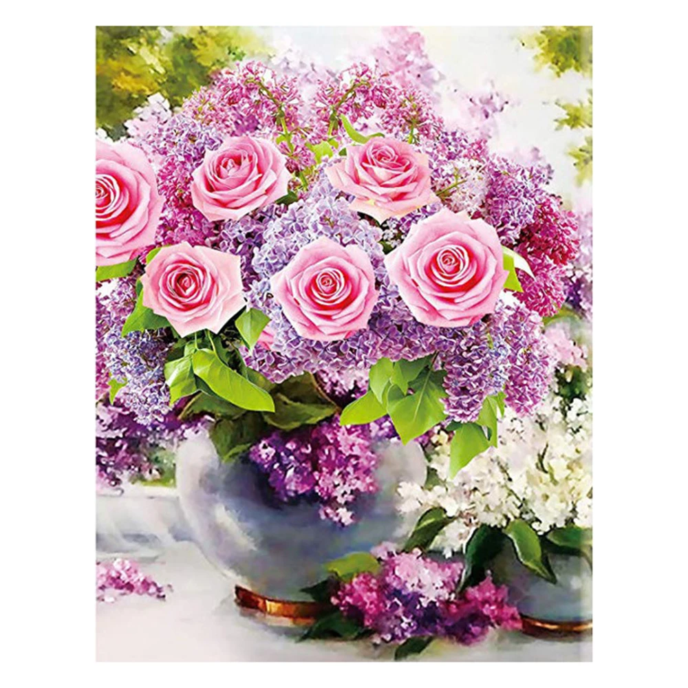 

DIY Diamond Painting Beautiful Flowers All Diamond Embroidery Mosaic Cross Stitch