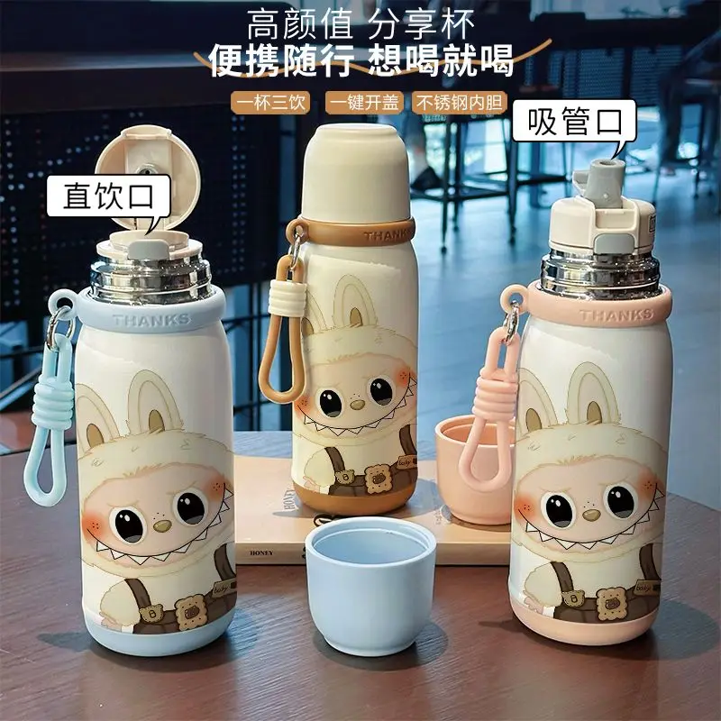 Labubu новая термос из нержавеющей стали женская милая мультяшная индивидуальная