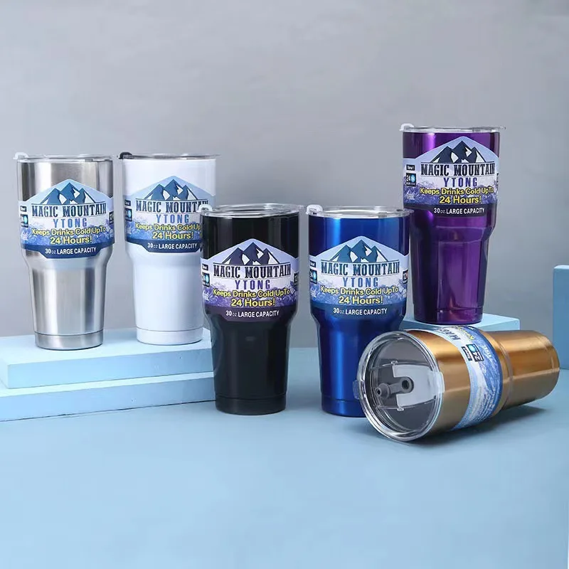 Water Bottle Tumbler Termos Magic Mountain Stanley Cups Thermal Mugs  For Hot Coffee Free Shipping