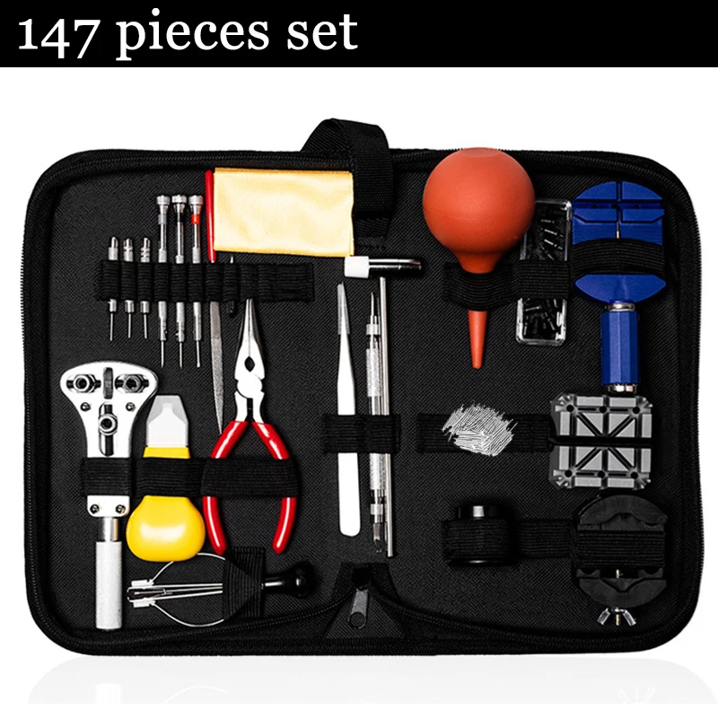 134 147 153 170pcs Watch Repair Tools Kit Clock Watch Link Pin Dissolving Opener Housing Set Opener Link Spring Bar Remover Set