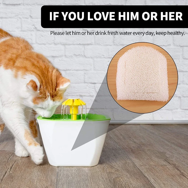 24 шт. сменные пенные фильтры для поильника кошек и собак