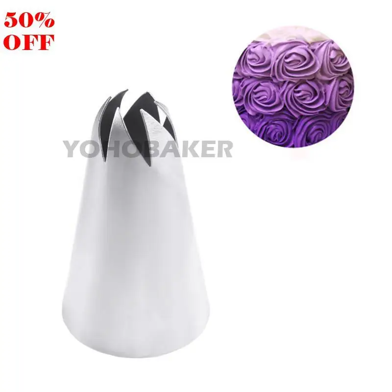 

1PCS #333 Korea Bean Rose Petal Piping Nozzle Cake Decorating Icing Tips Stainless Steel Pastry Nozzles Cream Paste Flower Petal