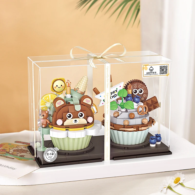 Мини-конструктор Loz клубничный Торт Набор Строительных Блоков С Изображением