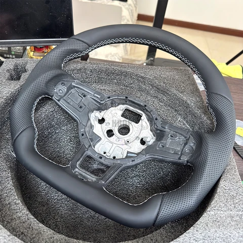 Рулевое колесо для Golf 7 7.5 GTI MK7 изготовлено из натуральной кожи, может быть оснащен лопастями переключения передач, автомобильные аксессуары