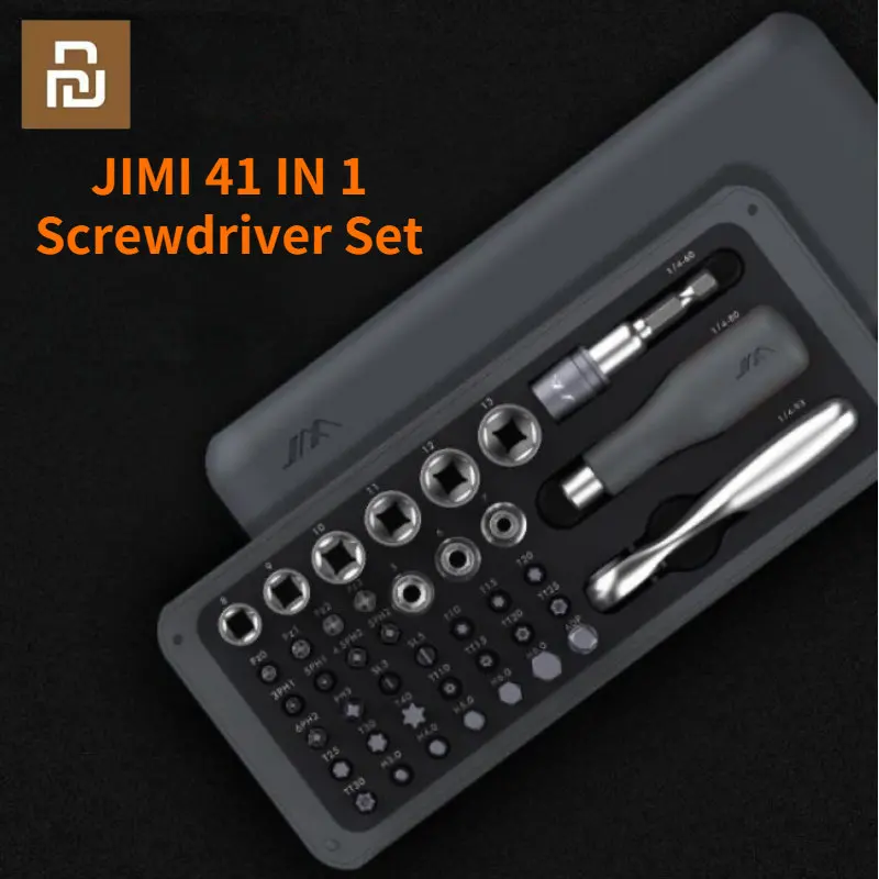 

Youpin JIMI 41 IN 1 Screwdriver Set S2 Magnetic Bits Ratchet Wrench Kit DIY Household Repair Tool Home House Appliances Tools