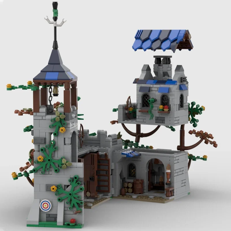 Средневековая крепость модель Moc строительные блоки модульные подарки