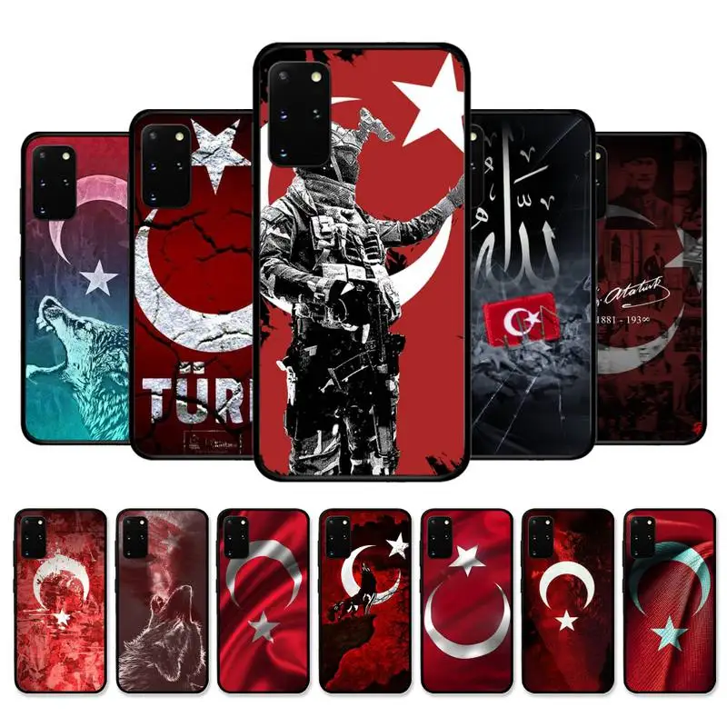 

Flag Turkey Istanbul Antalya mustafa Wolf Phone Case for Samsung S21 S10 Lite S20 Ultra S9 S8 Plus S7 S6 edge S5 cover