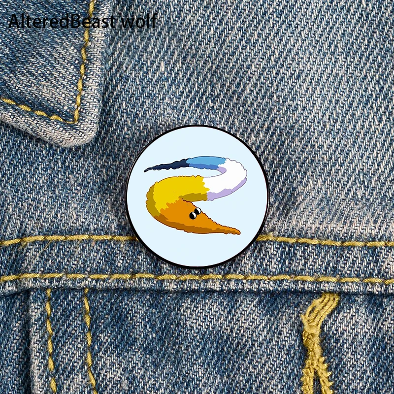 

AroAce Pride Flag Worm on a String Pin Custom Brooches Shirt Lapel teacher Bag backpacks Badge gift brooches pins for women