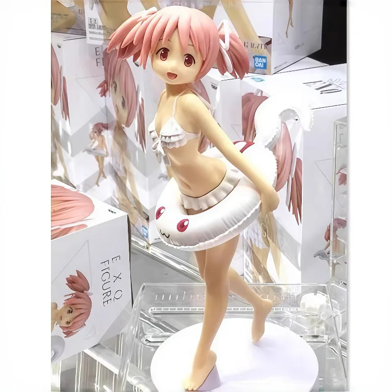 Фото 100% Оригинальная фигурка Banpresto EXQ Puella Magi Madoka Magica Канамэ Мадока в купальнике. Коллекционная фигурка аниме-персонажа в наличии №3