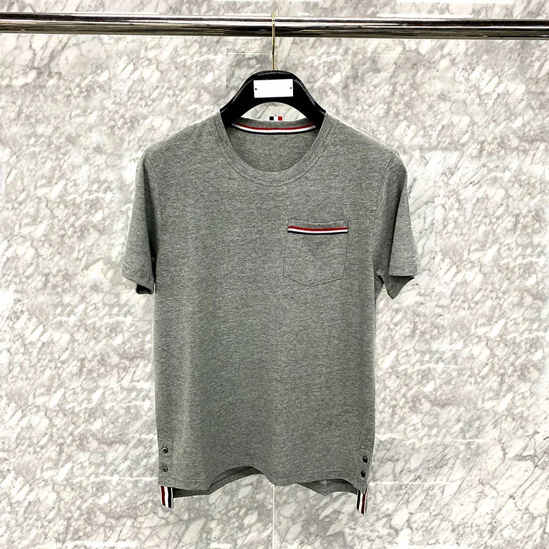 

Мужская футболка в полоску, с коротким рукавом и круглым вырезом