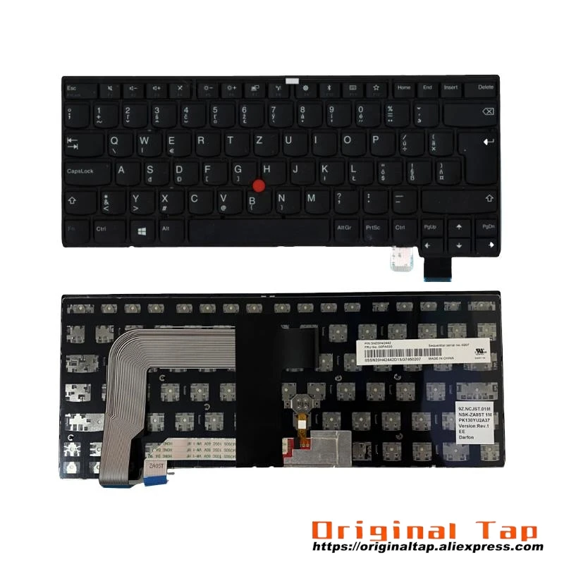 Клавиатура SK Slovakian для Lenovo Thinkpad 13 2-го поколения 2 T470s 01EN624 01EN665