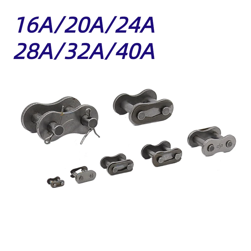 

1pcs Single Row 8 Type Full Buckle Chain Buckle Carbon Steel Industrial Transmission Roller Chain Single Row Chain Buckle