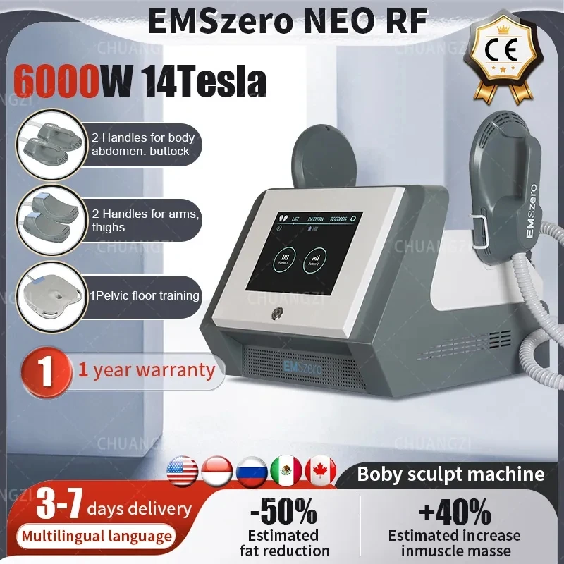 

EMSZERO ems body sculpt machine 6000W 14Tesla EMS Weight Loss Stimulate Muscle Slimming Beauty home use machine