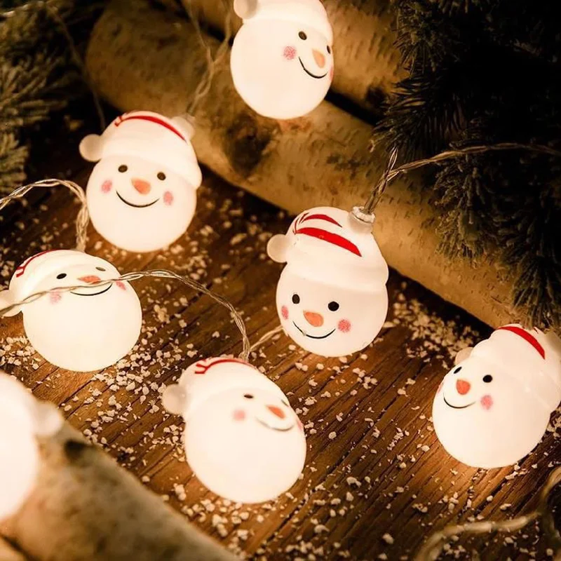 

40LED Christmas Santa Claus LED Light Snowman Fairy Lantern Xmas String Lights New Year Festival Garden Ornaments Party Decor