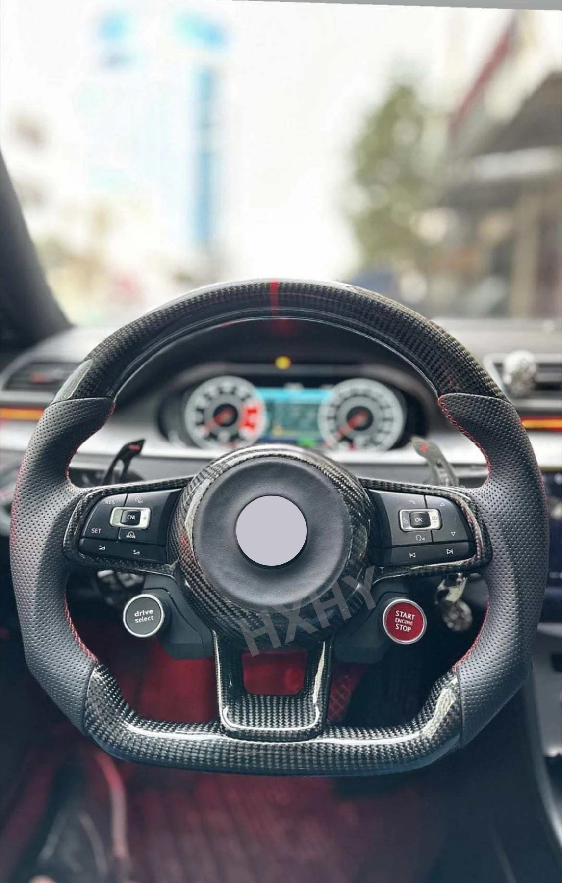 Новое обновленное рулевое колесо для VW Golf 6 MK6 GTI R Scirocco Polo 2008-2014 алькантара Forge Carbon 32