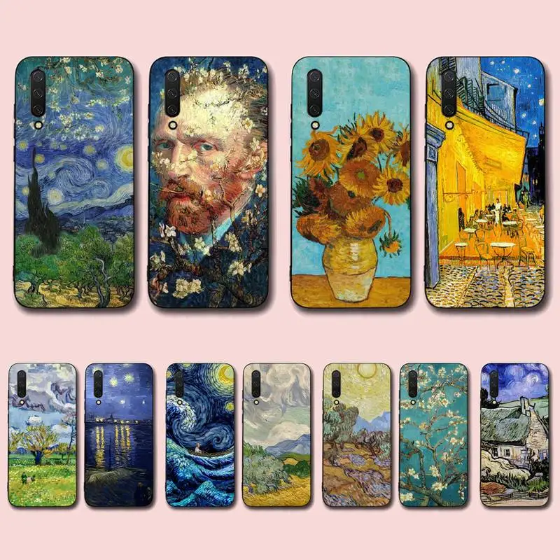 

Van Gogh Starry Sky Art Phone Case for Xiaomi mi 5 6 8 9 10 lite pro SE Mix 2s 3 F1 Max2 3