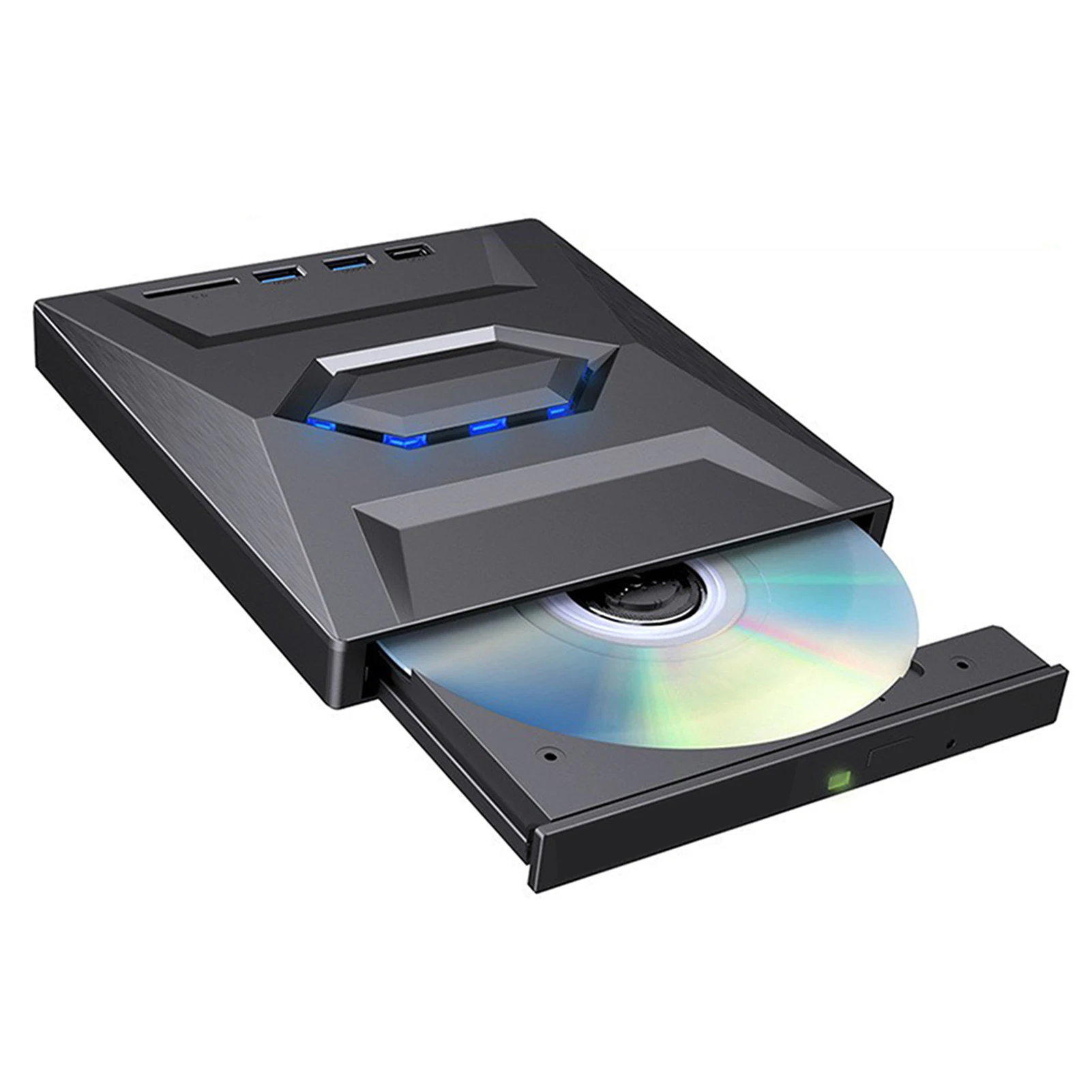 

4 In 1 DVD Player With USB 3.0/Type C Plug Fast Multifunctional CD Adapter For Home Bedroom Office