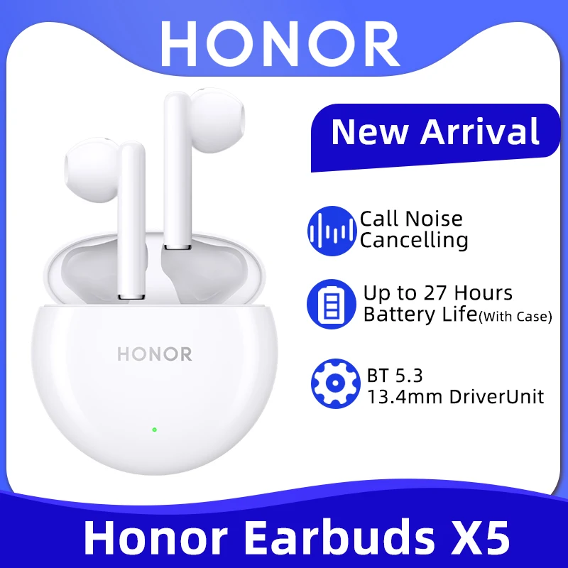 

TWS-наушники Honor Earbuds X5 с шумоподавлением и поддержкой Bluetooth