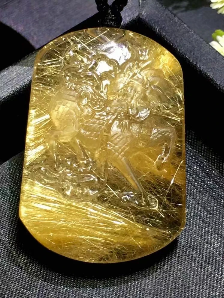 

Ожерелье из натурального золота с резным кварцем, 392814 мм