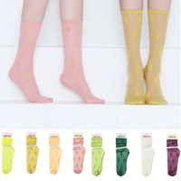 spring and summer new womens sexy socks japanese long tube stockings korean fluorescent color personality womens mid tube sock