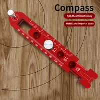 woodworking drawing compass adjustable measurement tool aluminum alloy scribe gauges industrial circular drawing tool in stock