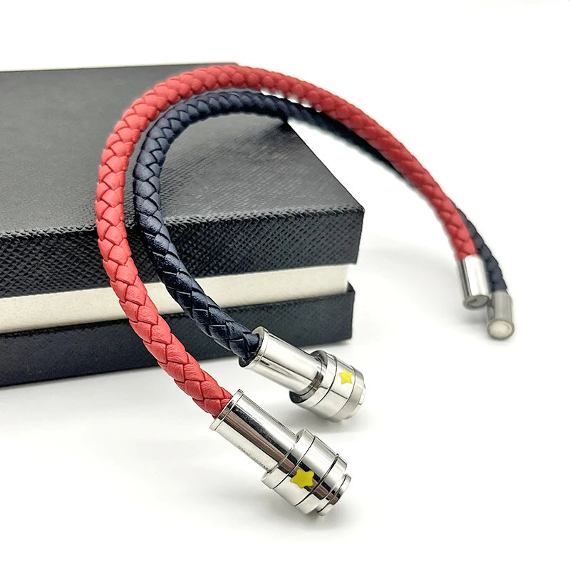 LAN MB Bracelet Luxury Designe Little Prince PU Leather Stainless Steel Magnetic Buckle Blue Red Hand Strap Love Gift