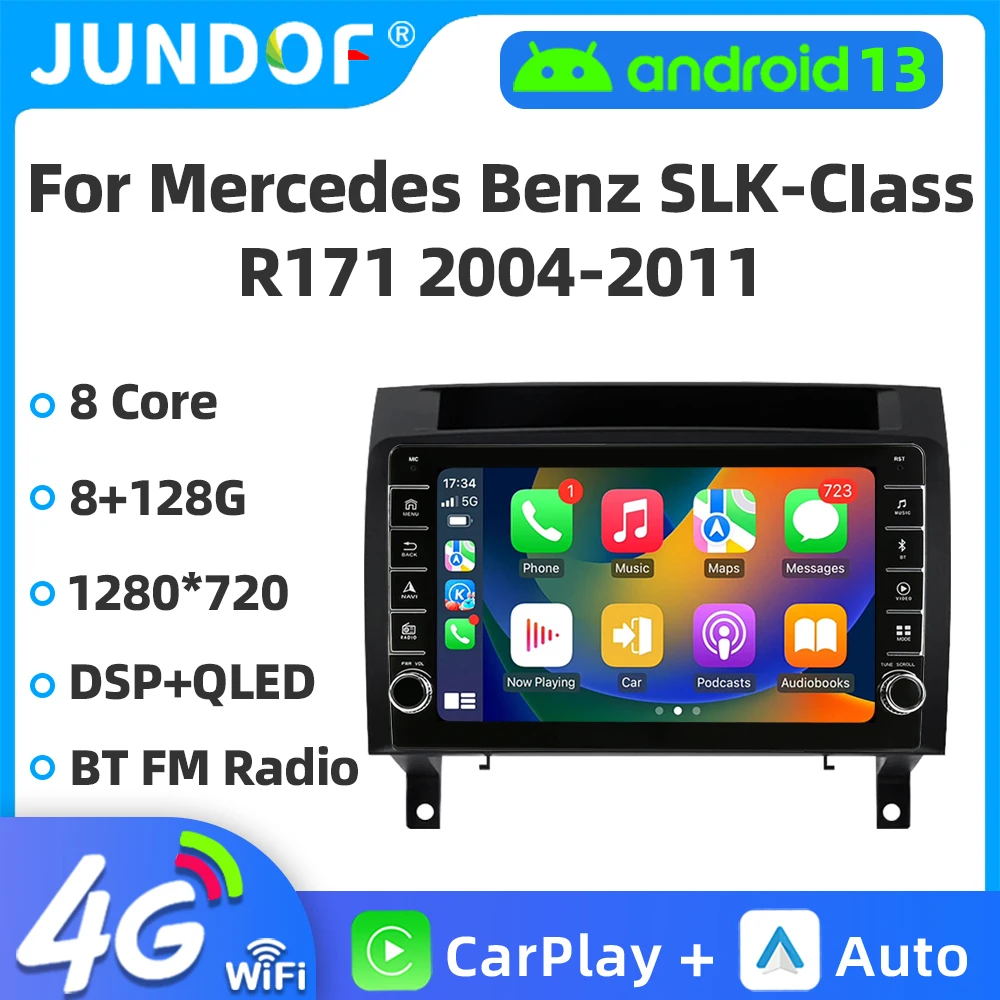 Автомагнитола на Android 13 для Mercedes Benz SLK-Class SLK R171 2004 - 2011 Carplay Автомобильный