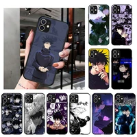 fushiguro megumi jujutsu kaisen soft black phone case for iphone 13 12 11 pro xs max x xr 7 8 6 6s plus 12 13 mini se 2020 cover