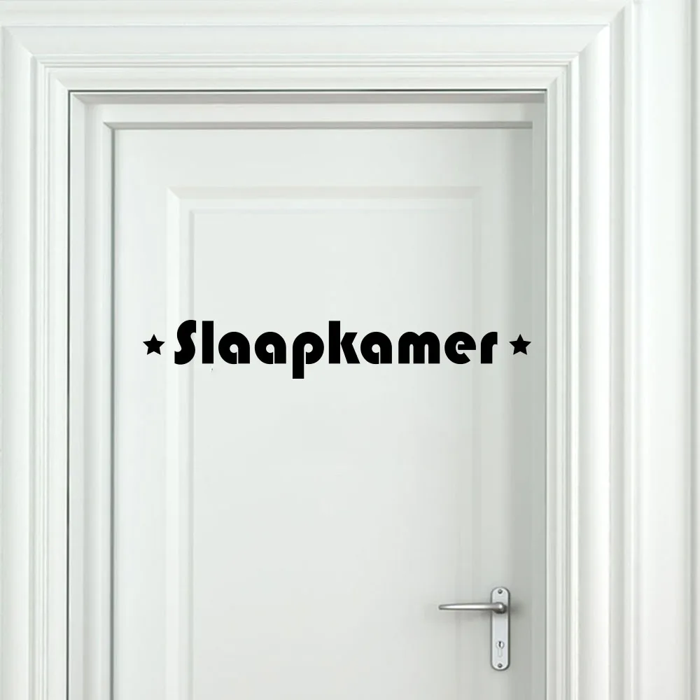 

Dutch Slaapekamer Bedroom Sign Door Wall Sticker Decal Vinyl Home Decor