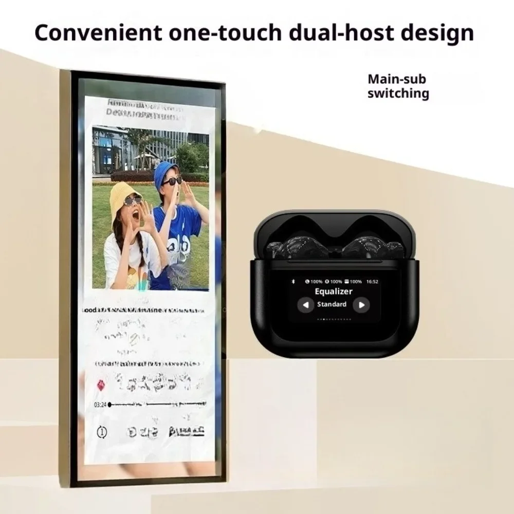 Фото Беспроводные Bluetooth-наушники с шумоподавлением, высоким качеством звука, многофункциональные, для бизнеса, спорта, бега, фитнеса №3