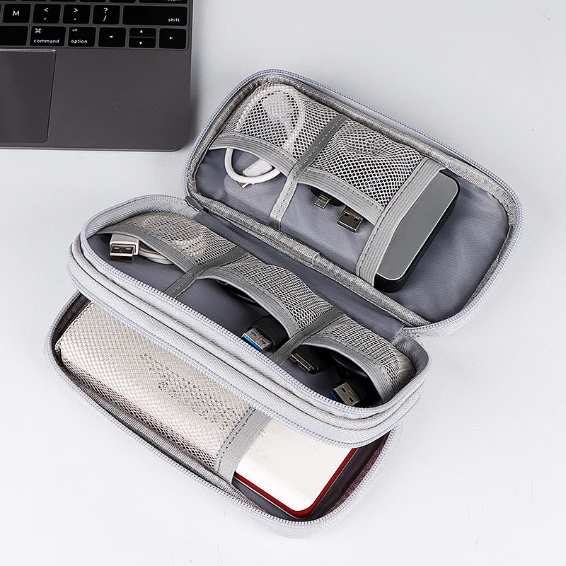 

Wire Organizer Bag Data Cable Storage Bag Waterproof Hard Disk Headset Multi-function Storage Bag Finishing Box Cable Organizer