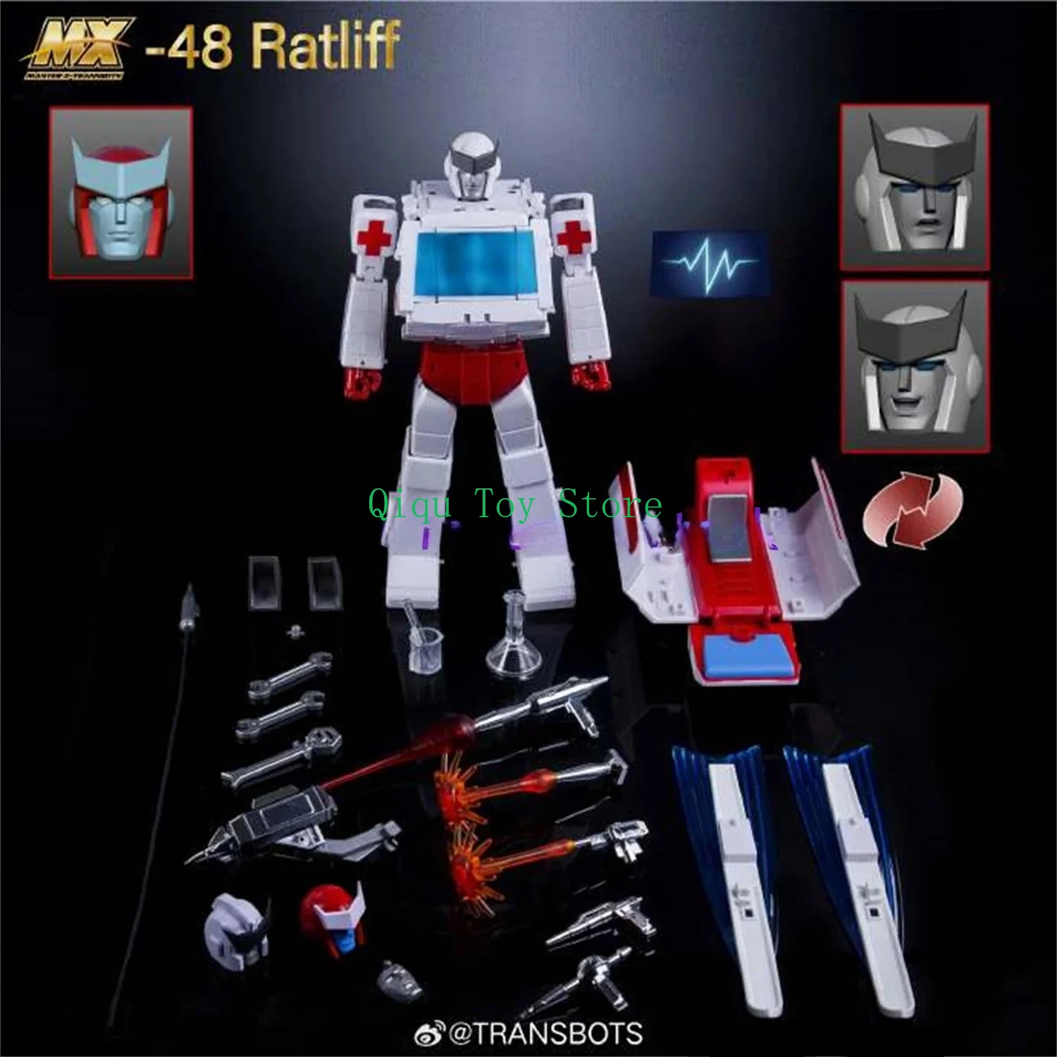 Фото В наличии X-Transbot MX-48 MX48 Ratchet Metallic G1 Коллекционная фигурка-игрушка в подарок №2