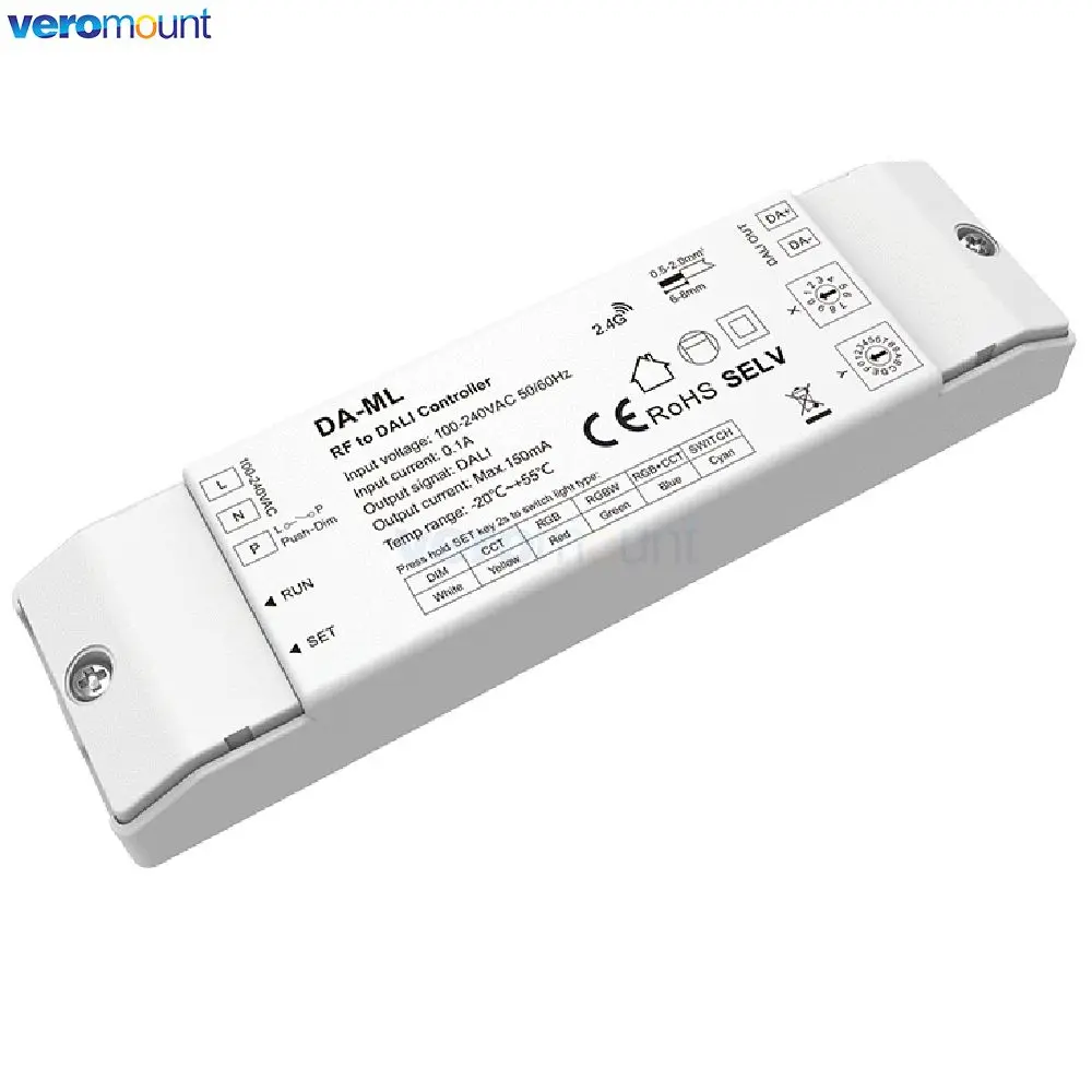 Фото Skydance WiFi ZigBee 2.4G RF DALI Диммер Tuya Smart APP Cloud Control DA-ML DA-ML(WT) DA-ML(WZ) для светодиодных лент RGB/RGBW/CCT №2
