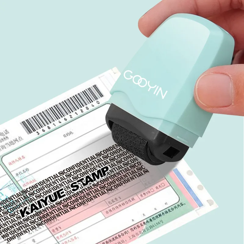 

carimbo privacidade Stamp Seal Roller Theft Protection Roller Stamp Privacy Confidential Data Guard Your Security Stamp Roller