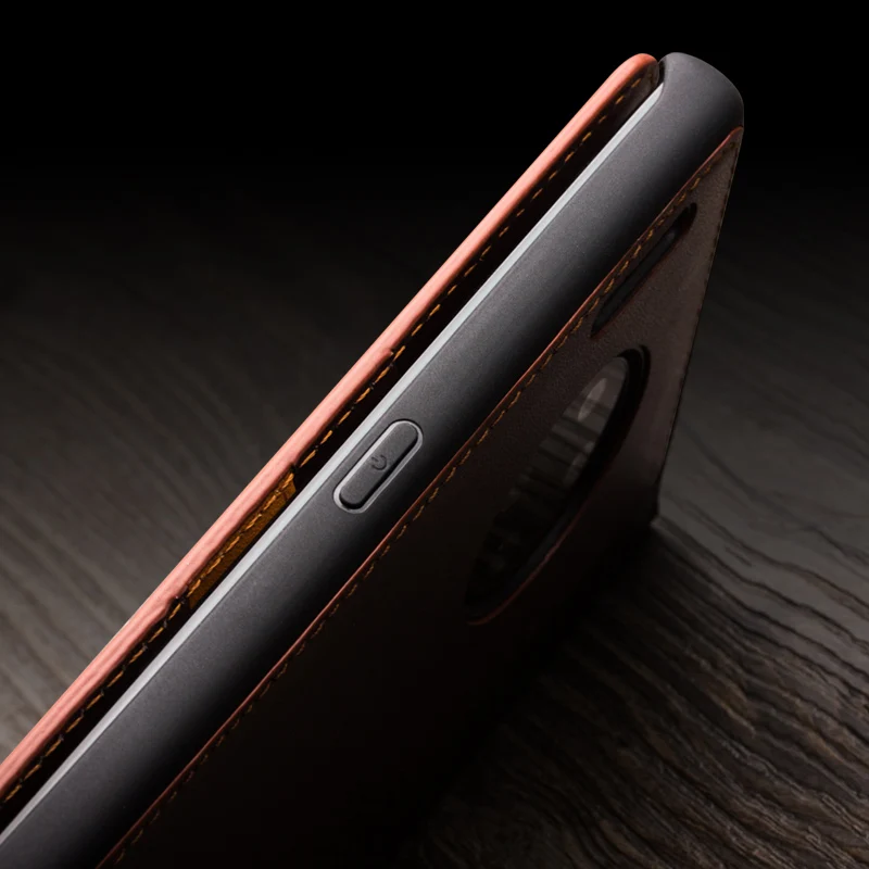 Qialino Stylish Genuine Leather Flip Case For Huawei Mate 40 30 Mate40 Mate30 Pro Plus Business Phone Cover With Card Slots