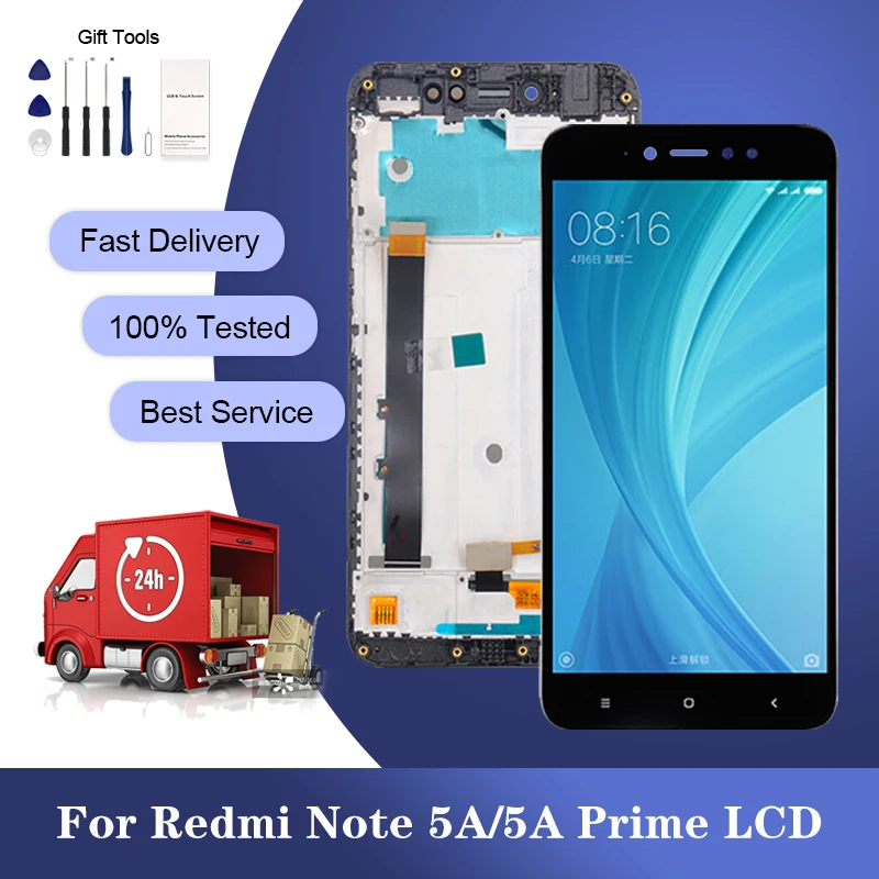 

5.5 Inch For Xiaomi Redmi Note 5A Lcd Touch Screen Digitizer Y1 Lite Assembly Note 5a Prime Display Free Ship With Tool
