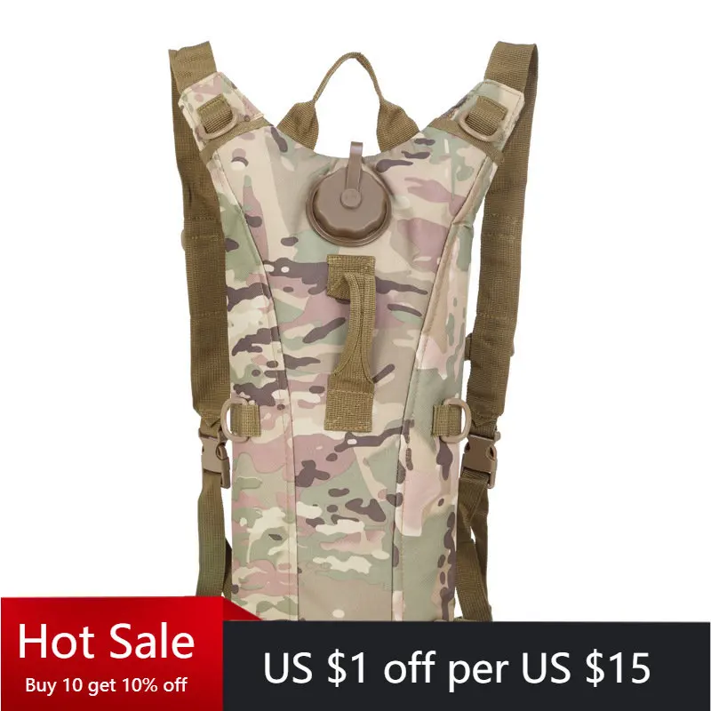 Mochila de hidratación portátil para hombre y mujer, bolsa de agua 600D 3L, sistema de bebida para deportes al aire libre, montañismo y ciclismo