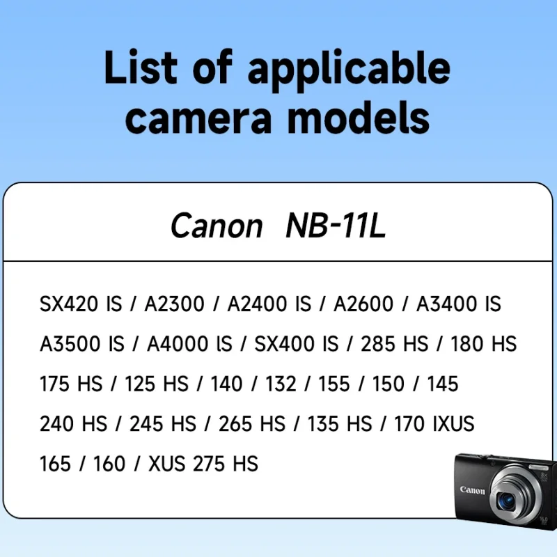 Зарядное устройство для камеры NB-11L, 1 слот, со складным американским штекером, сверхбыстрая зарядка для SX420ISA2300A2400ISA2600 1SA3500IS (art.: 3920d8a4e4cb2) - 3920d8a4e4cb2