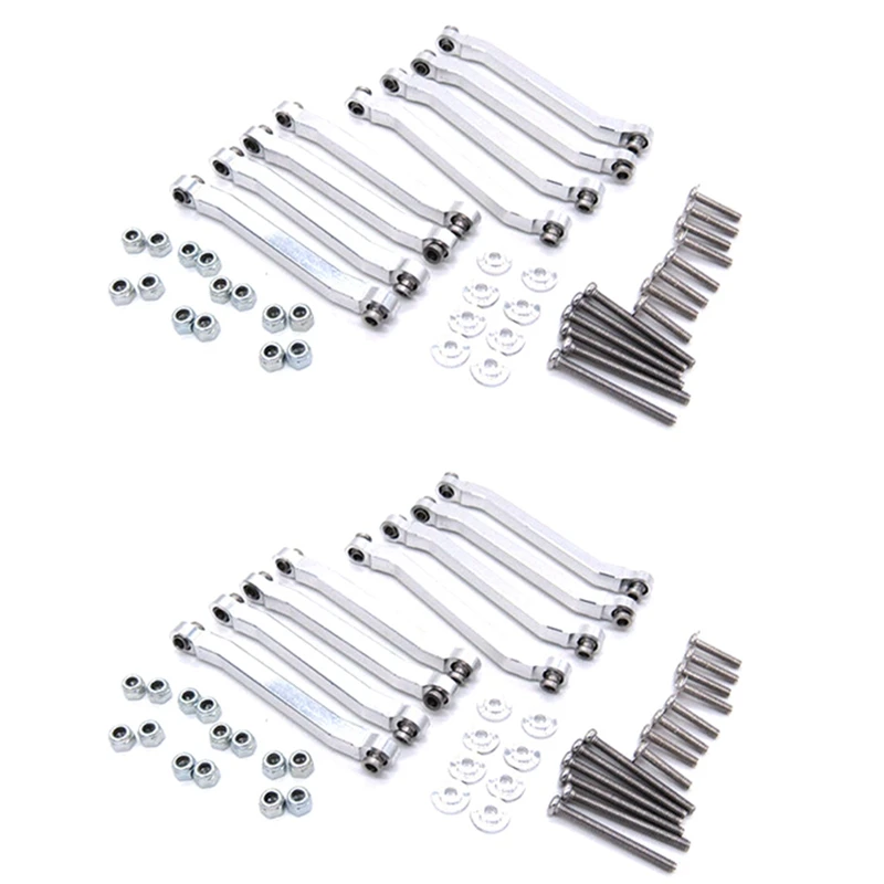 

2X Metal Chassis Pull Rods Drag Link Suspension For MN D90 D91 D96 D99 D99S MN90 MN99S 1/12 RC Car Upgrade Parts,Silver