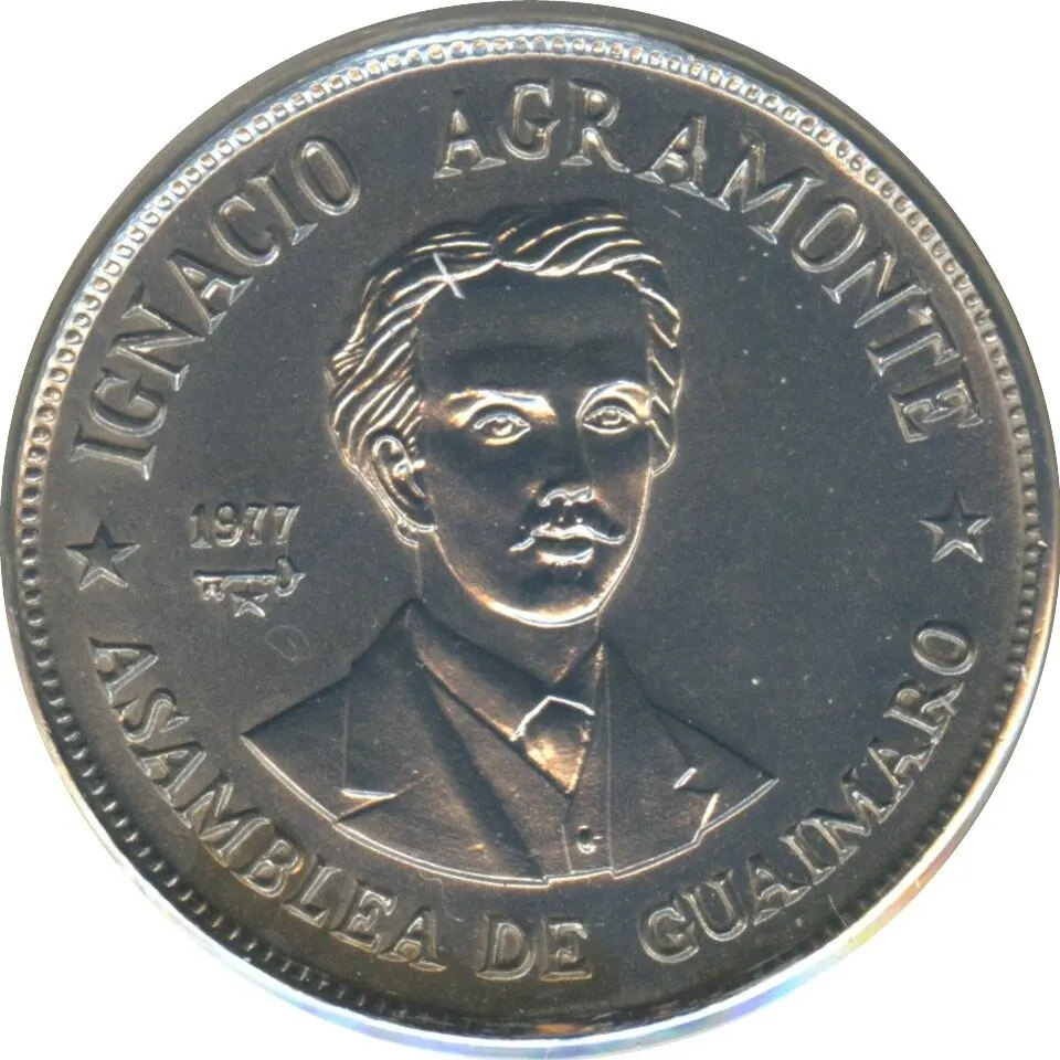 

Кубинская Америка 1977 Agramont 1 Вес памятные монеты 100% оригинал