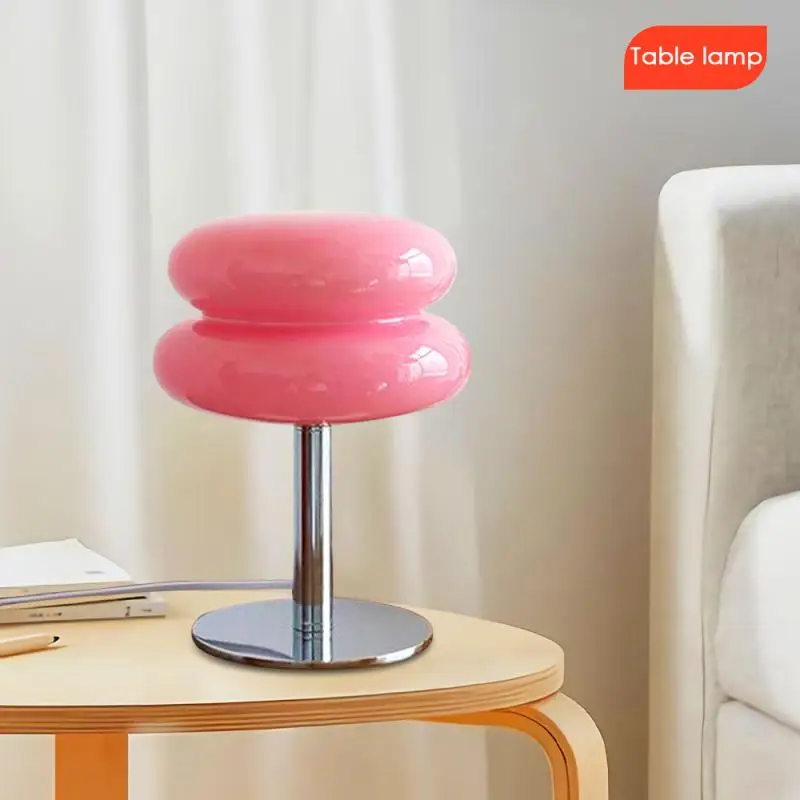 

Girl Heart Childrens Lamp 12w Makaron Table Lamp Desk Lamps Bedroom Bedside Lamp Decoration Height 28cm Table Lamp Glass Makron