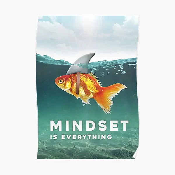 Постер Mindset Is All, Декор, домашнее искусство, картина, забавная Современная комната, роспись, винтажная живопись, настенное украшение, принт без рамки