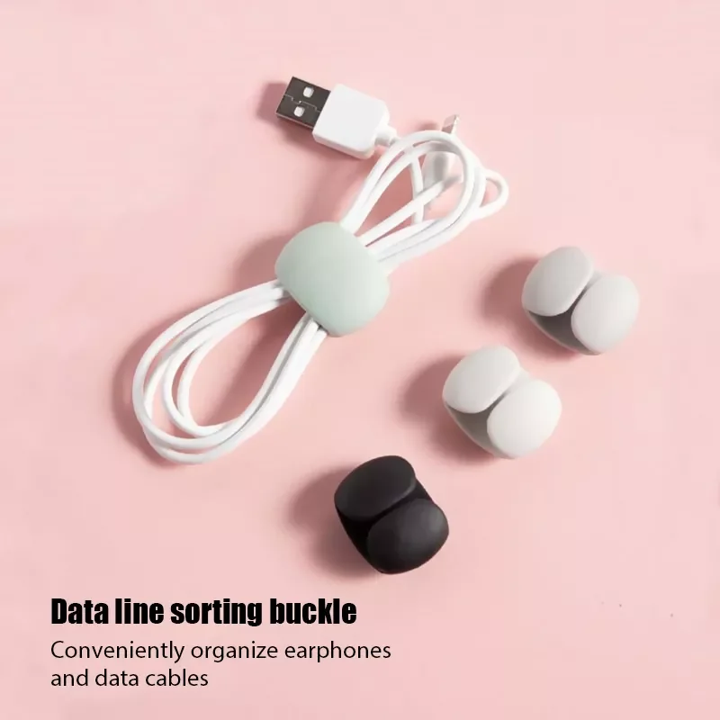 

4Pcs Universal Line Storage Clip Desk Organizer Winder Portable Earphone Data Cable Storage Buckle Organizer collection