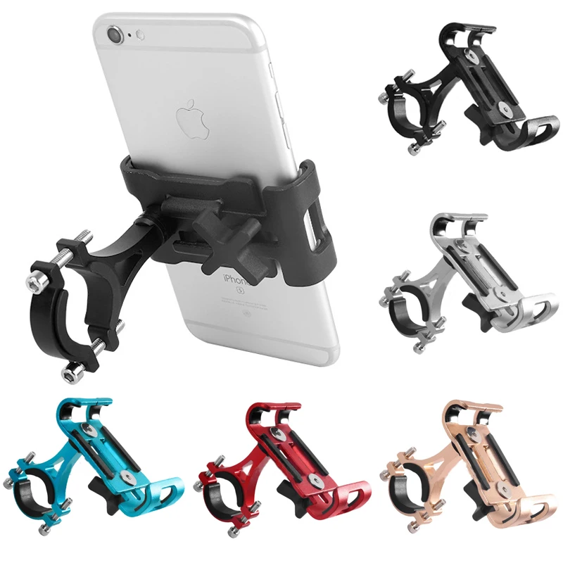 

Metal Bicycle Bike Motorcycle Phone Holder Aluminum Alloy Anti-slip Bracket GPS Clip Universal Bike Phone Stand Bike Phone Rack