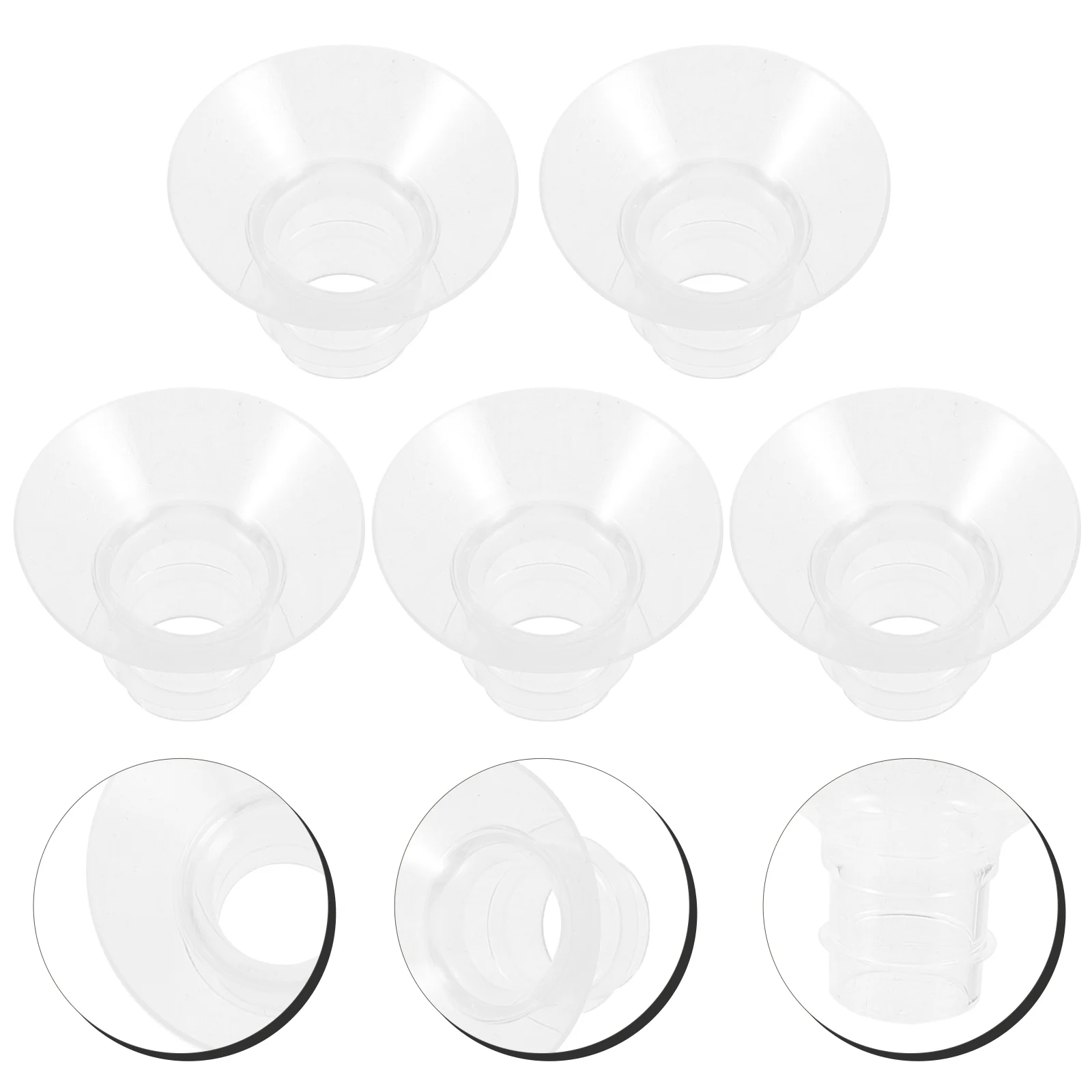 

5 Pcs Breast Pump Universal Flange Inserts 19mm 17mm Silica Gel Wearable Parts Mother Silicone