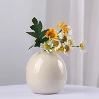 nordic modern minimalist glazed egg shaped round ceramic vase ins style creative home decoration ornaments