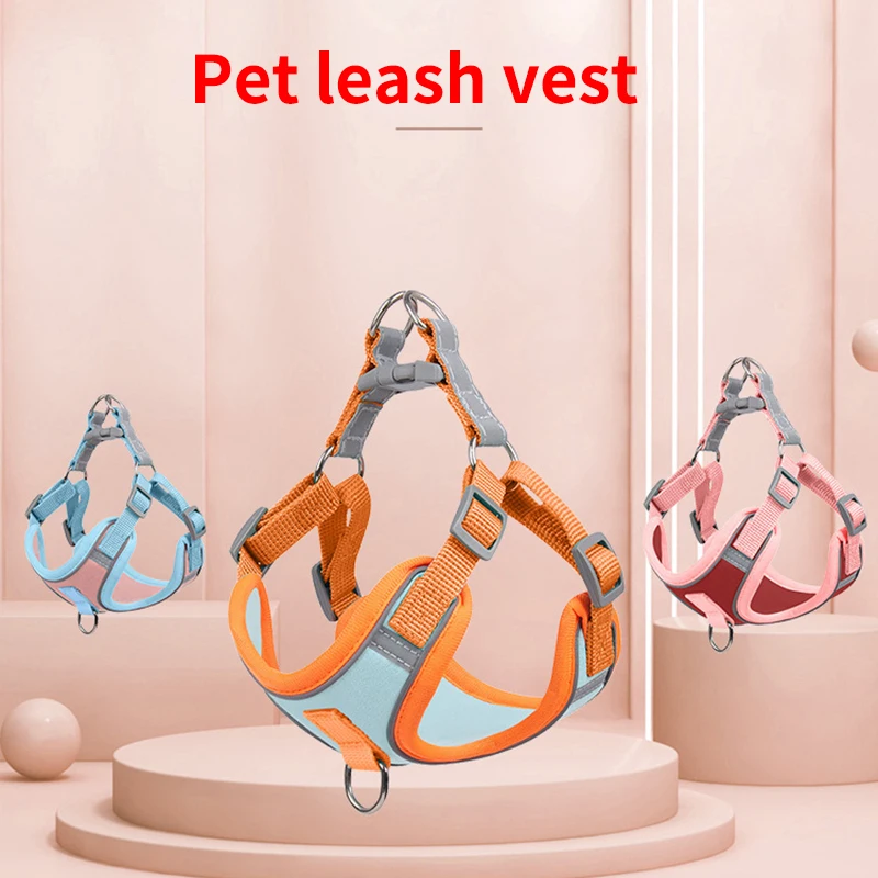 

Регулируемый поводок для собак, жилетка для щенков и кошек, для прогулок на свежем воздухе, для маленьких собак