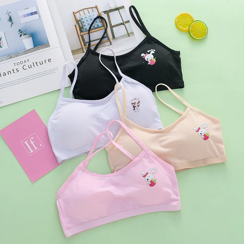 

Хлопковый тренировочный бюстгальтер для девочек, нижнее белье, женская одежда для студентов, спортивный бюстгальтер для девочек