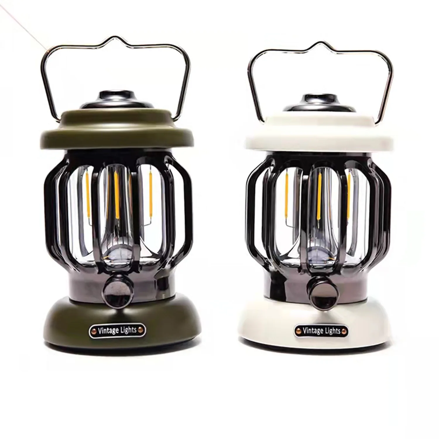 

Retro Portable Garden Lantern UBS charging 5000mAh Outdoor Kerosene Lamp 3 Lighting Tent Camping Light for Hiking Climbing Yard